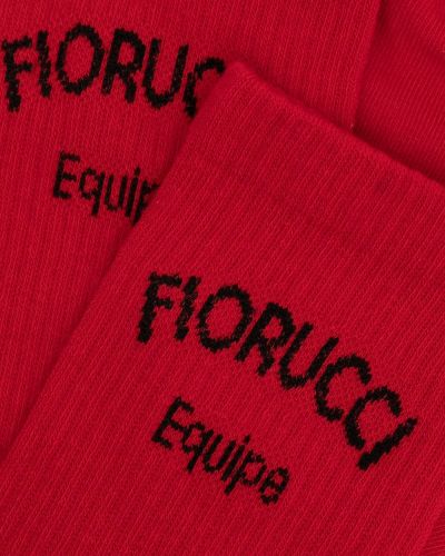Calcetines con estampado Fiorucci rojo