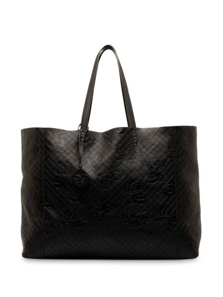 Δερμάτινη τσάντα shopper Bottega Veneta Pre-owned μαύρο