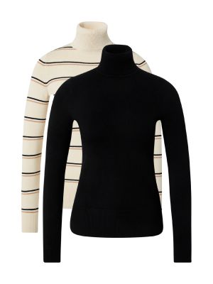Viskózový nylonový priliehavý sveter Pimkie - čierna