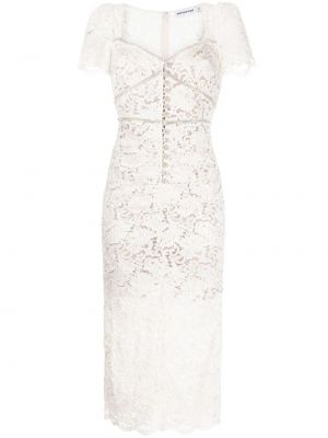 Sukienka midi koronkowa Self-portrait biała