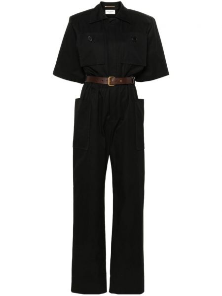 Βαμβακερή ολόσωμη φόρμα Saint Laurent μαύρο