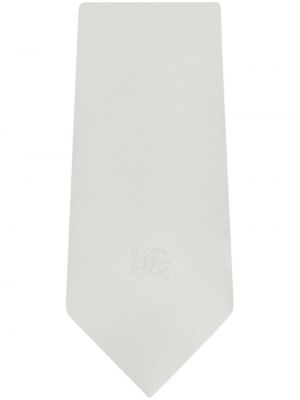 Zīda kaklasaite Dolce & Gabbana pelēks