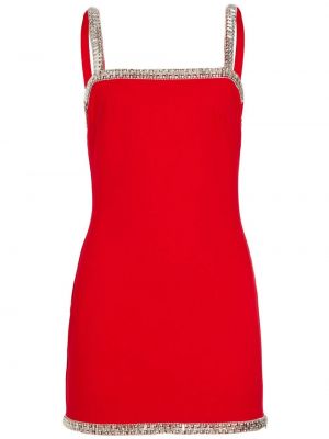 Krištáľové mini šaty Retrofete červená