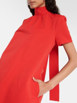 Βαμβακερή φόρεμα Staud κόκκινο