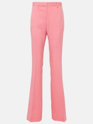 Pantaloni cu picior drept cu talie înaltă Versace roz