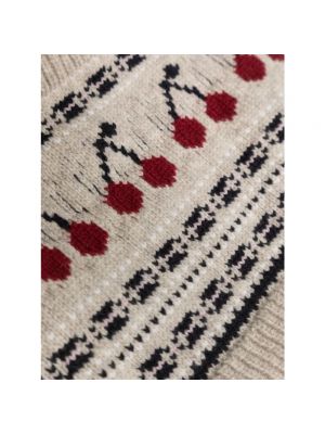 Bufanda de lana merino de punto con estampado Bonpoint gris