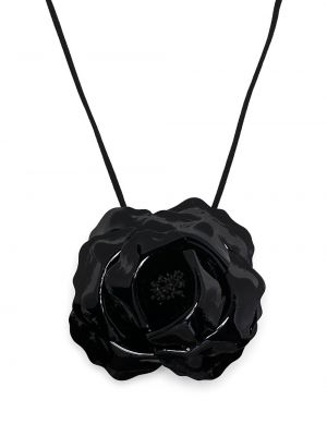 Collar de flores Saint Laurent negro