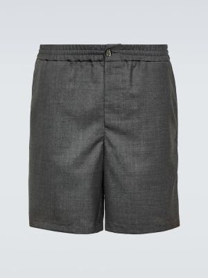 Pantaloncini di lana Ami Paris grigio
