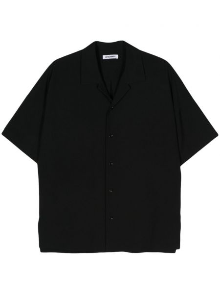Μάλλινο πουκάμισο Attachment μαύρο
