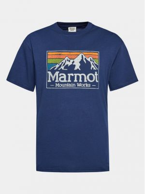 T-shirt à motif dégradé Marmot bleu