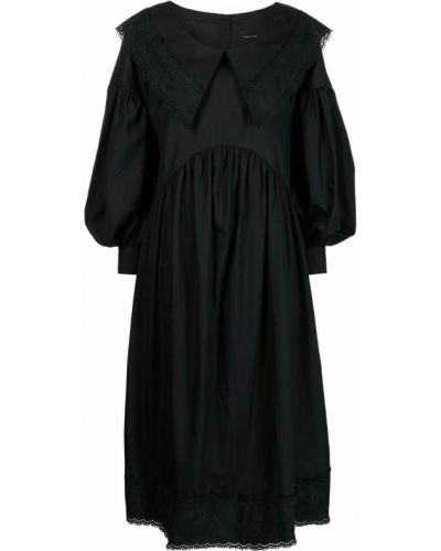 Bavlněné dlouhé šaty Simone Rocha - černá