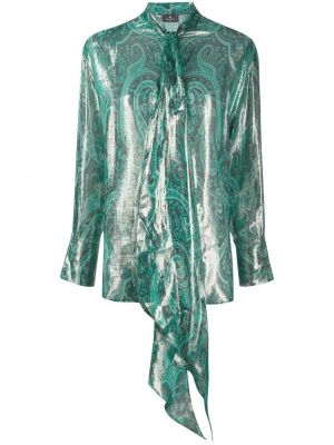 Блуза с принт с пейсли десен Etro зелено