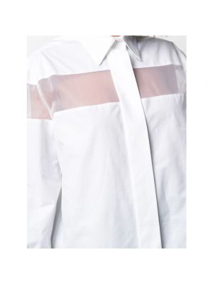 Blusa de algodón transparente Valentino blanco