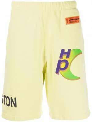 Pantaloncini sportivi con stampa Heron Preston giallo