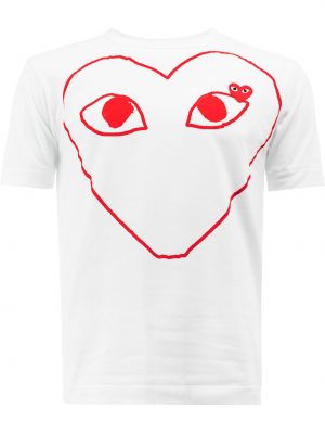 T-shirt à imprimé de motif coeur Comme Des Garçons Play
