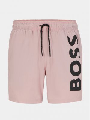 Hlače Boss ružičasta
