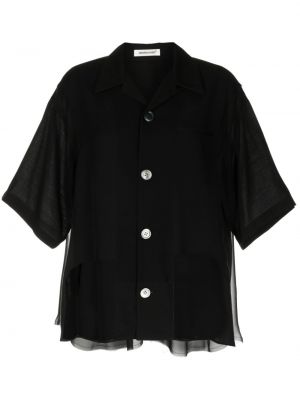 Прозрачна блуза Undercover черно