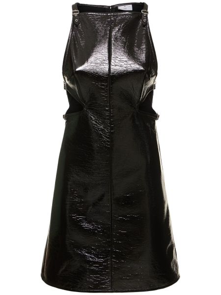 Mini šaty s přezkou Courrèges černé