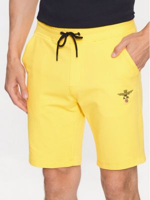 Pantaloni scurți de sport Aeronautica Militare galben