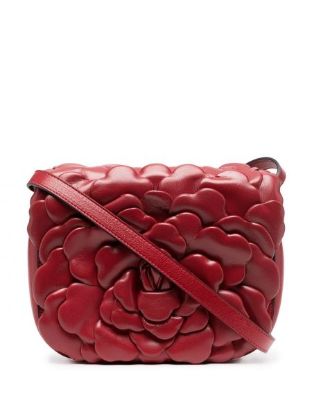 Bolso clutch de flores Valentino Garavani rojo