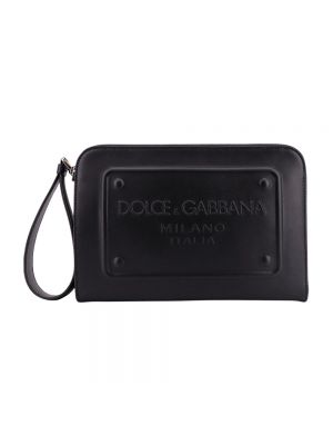 Kopertówka skórzana Dolce And Gabbana czarna