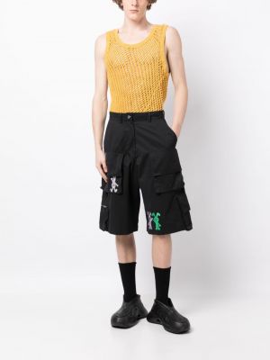 Cargo shorts mit stickerei aus baumwoll Natasha Zinko schwarz