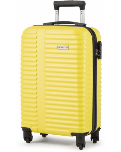 Kis kemény bőrönd SEMI LINE - T5499-2 Sárga