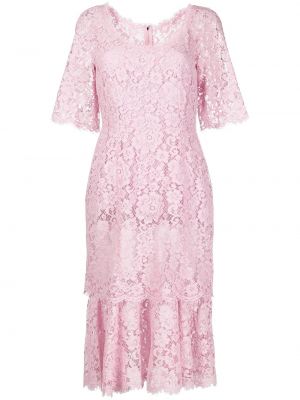 Vestido de encaje Dolce & Gabbana rosa