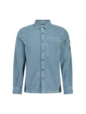 Koszula jeansowa z dżerseju C.p. Company niebieska