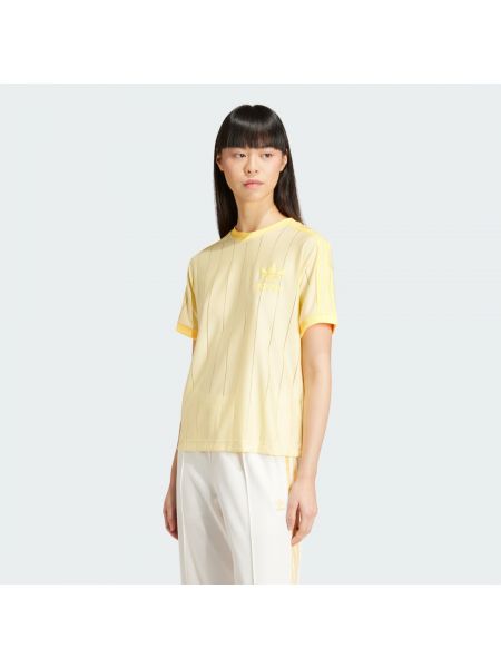 Koszulka w paski Adidas żółta
