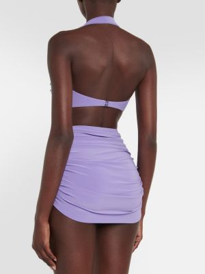 Bikini cu talie înaltă Norma Kamali violet