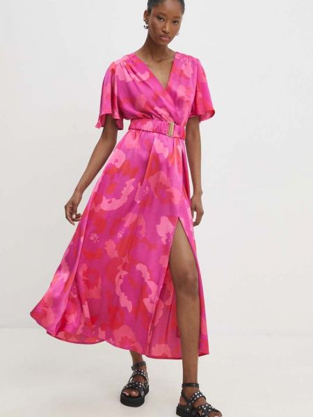 Maksi haljina Answear Lab ružičasta