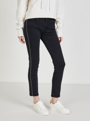 Priliehavé džínsy s rovným strihom Replay čierna