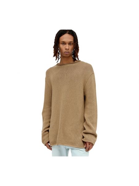 Sweter z kaszmiru bawełniany The Row brązowy