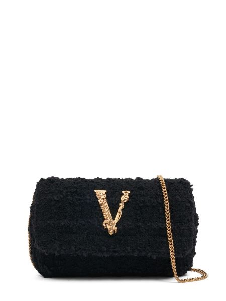 Bolsa de hombro Versace negro