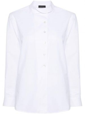 Βαμβακερό πουκάμισο Emporio Armani λευκό