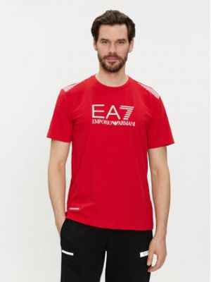 Tričko Ea7 Emporio Armani červené