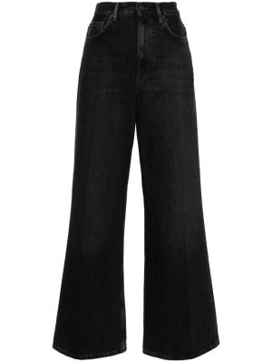High waist jeans ausgestellt Acne Studios schwarz