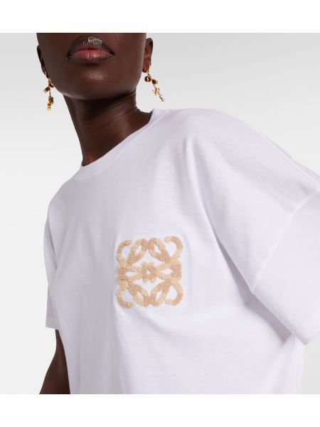 Pamučna majica od jersey Loewe bijela