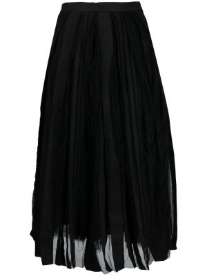 Falda de tul plisada Fabiana Filippi negro