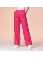 Ružové dámske cargo nohavice