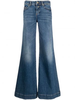 Niebieskie jeansy z niską talią relaxed fit Versace Jeans Couture