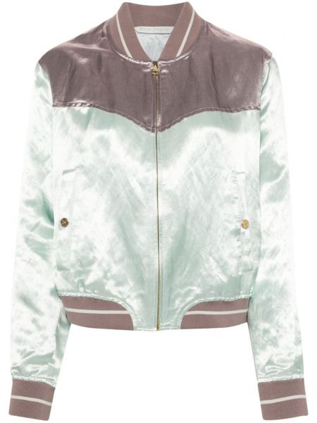 Blouson bomber brodé Palm Angels vert