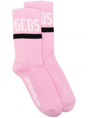 Чорапи с принт Gcds розово