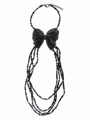 Perlen brosche mit schleife Chanel Pre-owned schwarz