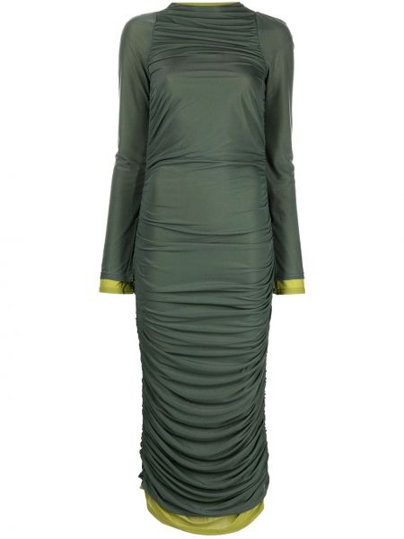 Κοκτέιλ φόρεμα από διχτυωτό Simon Miller πράσινο