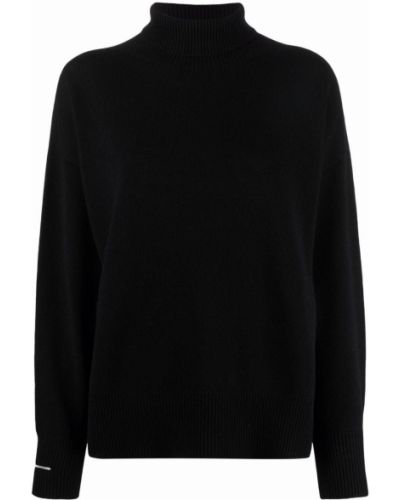 Jersey de cuello vuelto de tela jersey Peserico negro