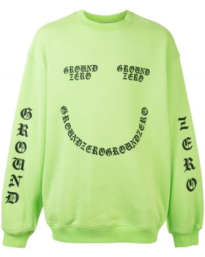 Trykt sweatshirt Ground Zero grønn