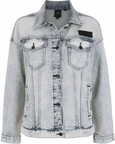 Джинсовая куртка с вышивкой Armani Exchange