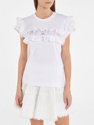 Bavlněné tričko Alaã¯a bílé
